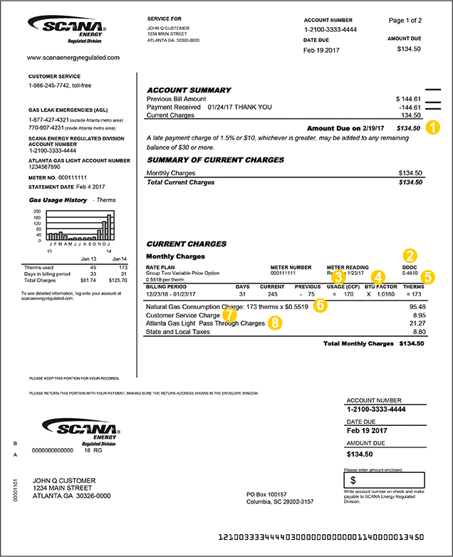 Paying My Bill | SCANA Energy Regulated
